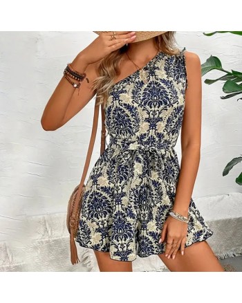 FLORAL PRINTED SKORTS JUMPSUIT